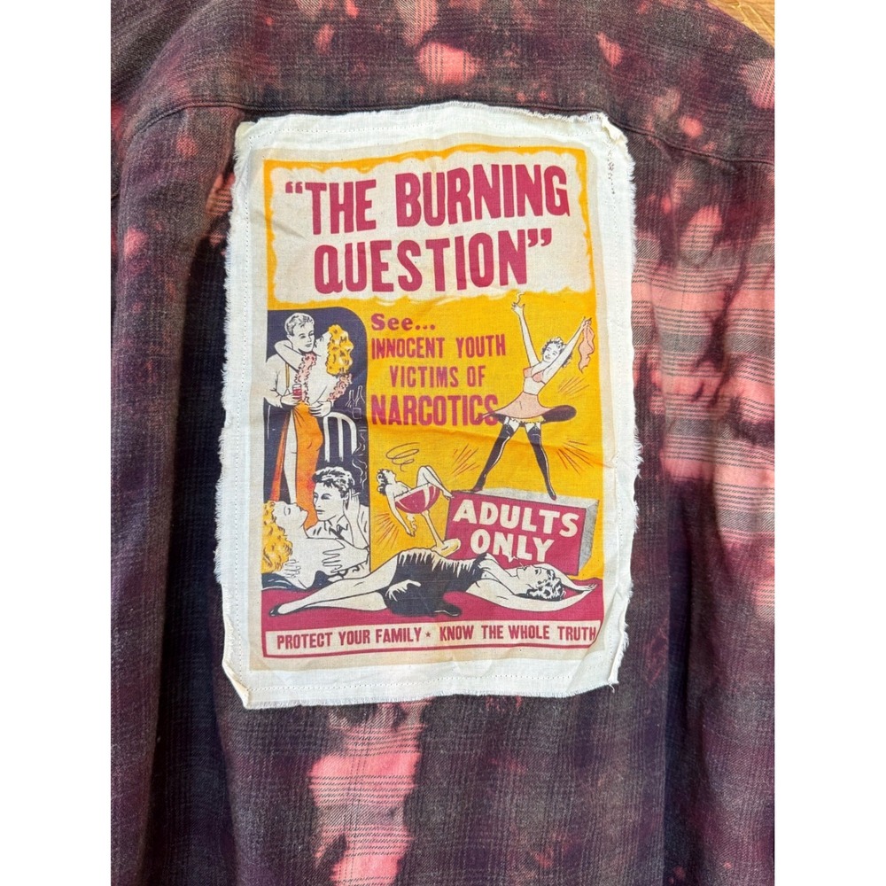 Upcycled J.Crew XXL Flannel Vintage Marijuana Propaganda Oversized Shacket